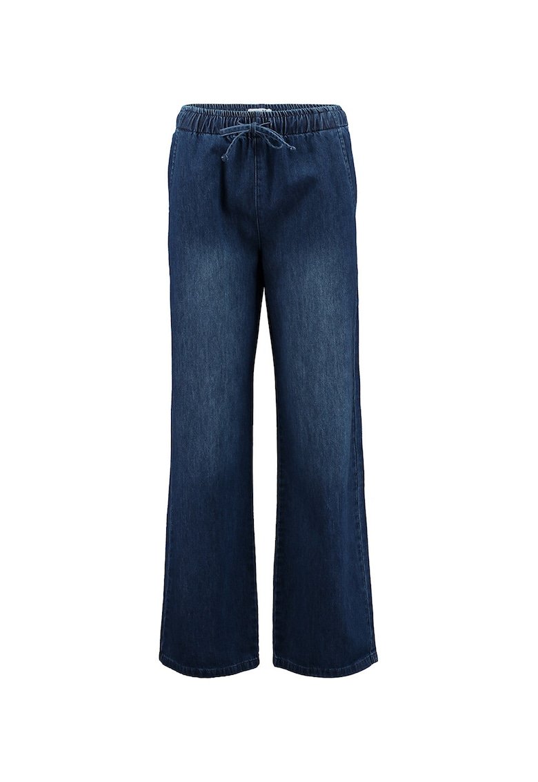 Blugi evazati cu snururi de ajustare