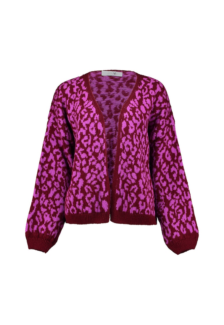 Cardigan lejer cu imprimeu leopard - fara inchidere