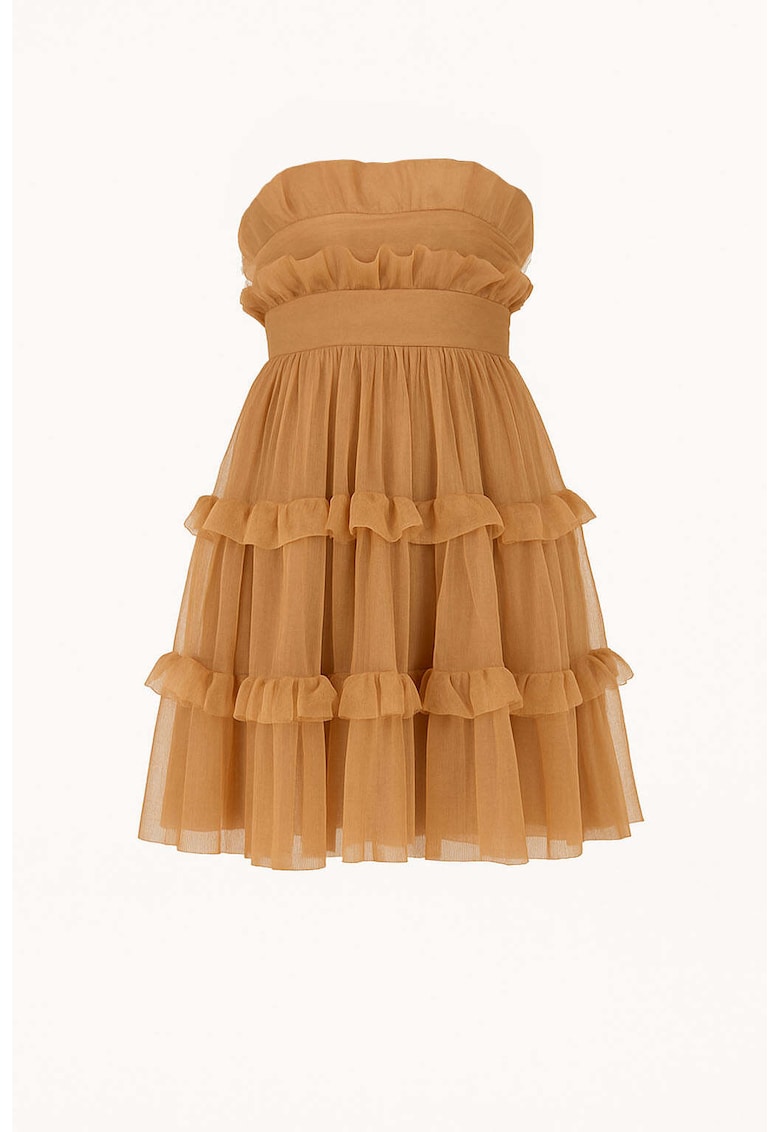 Rochie mini stratificata - fara maneci - Maro