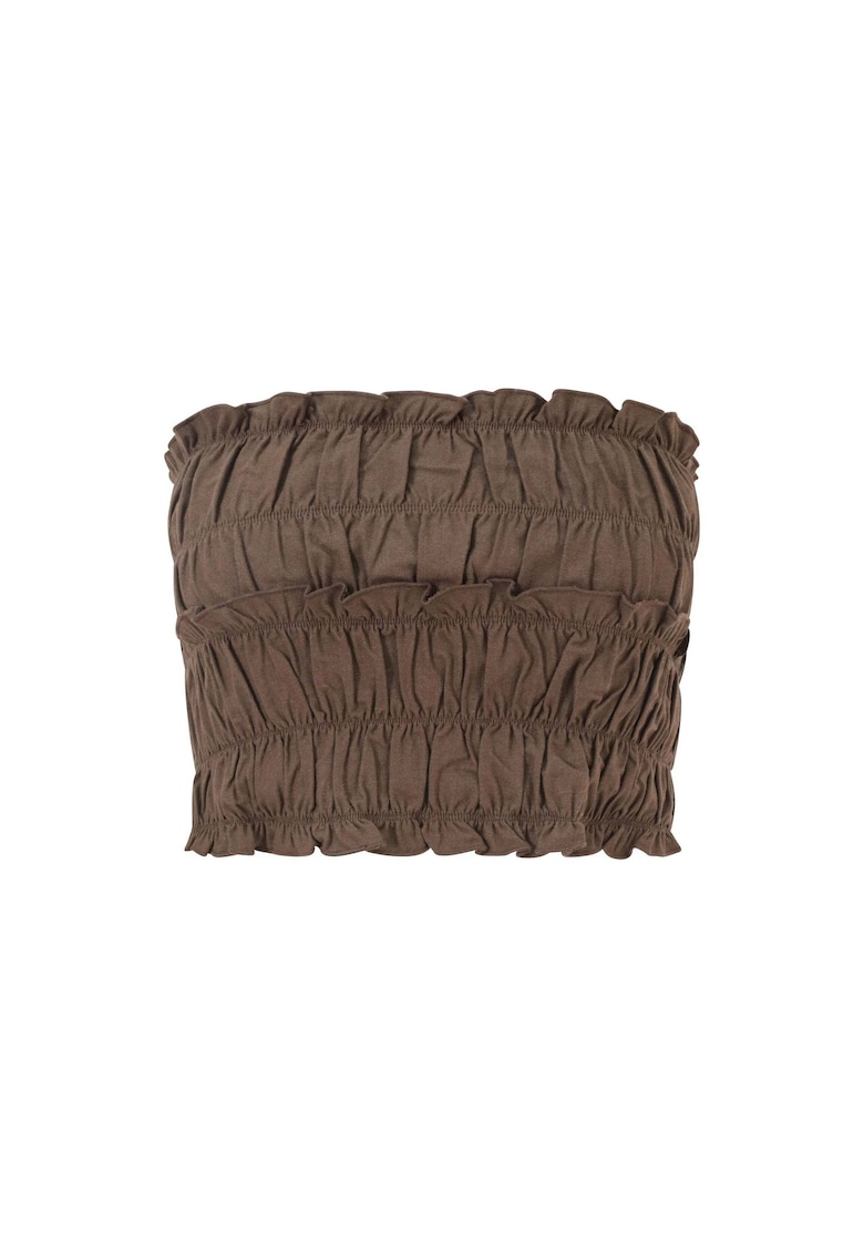 Top din amestec de in cu insertii elastice