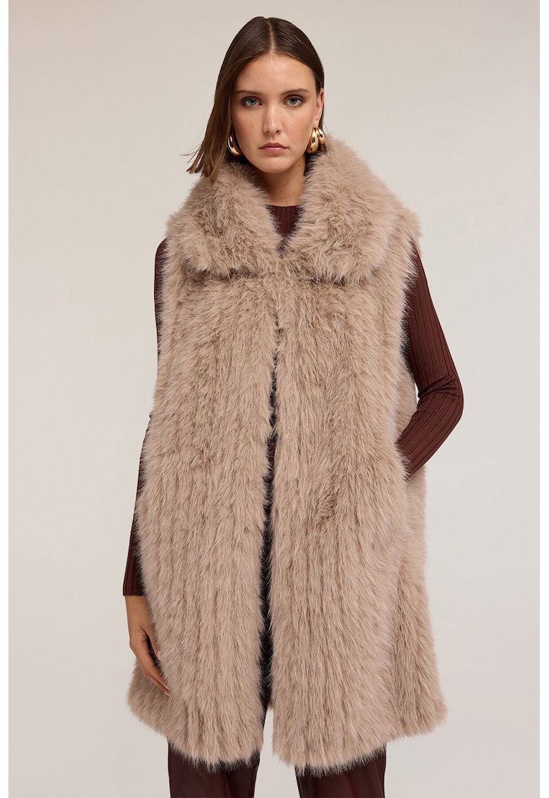 Vesta supradimensionata cu blana sintetica