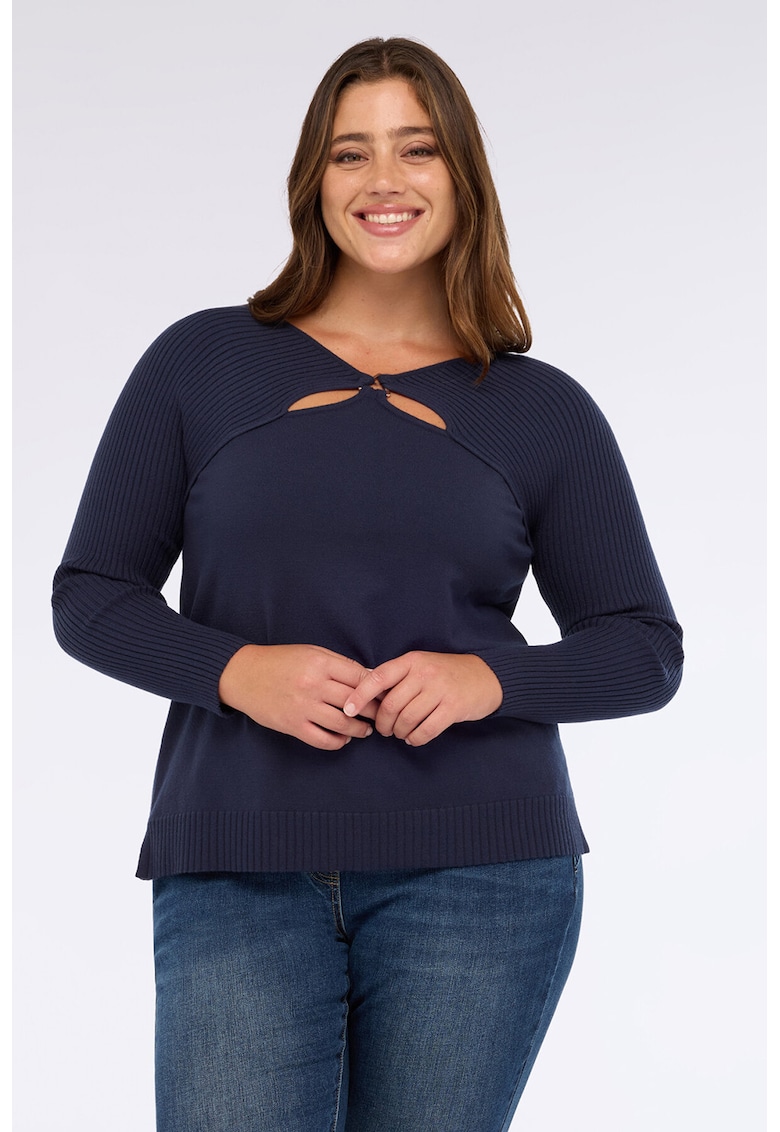 Pulover cu detalii striate