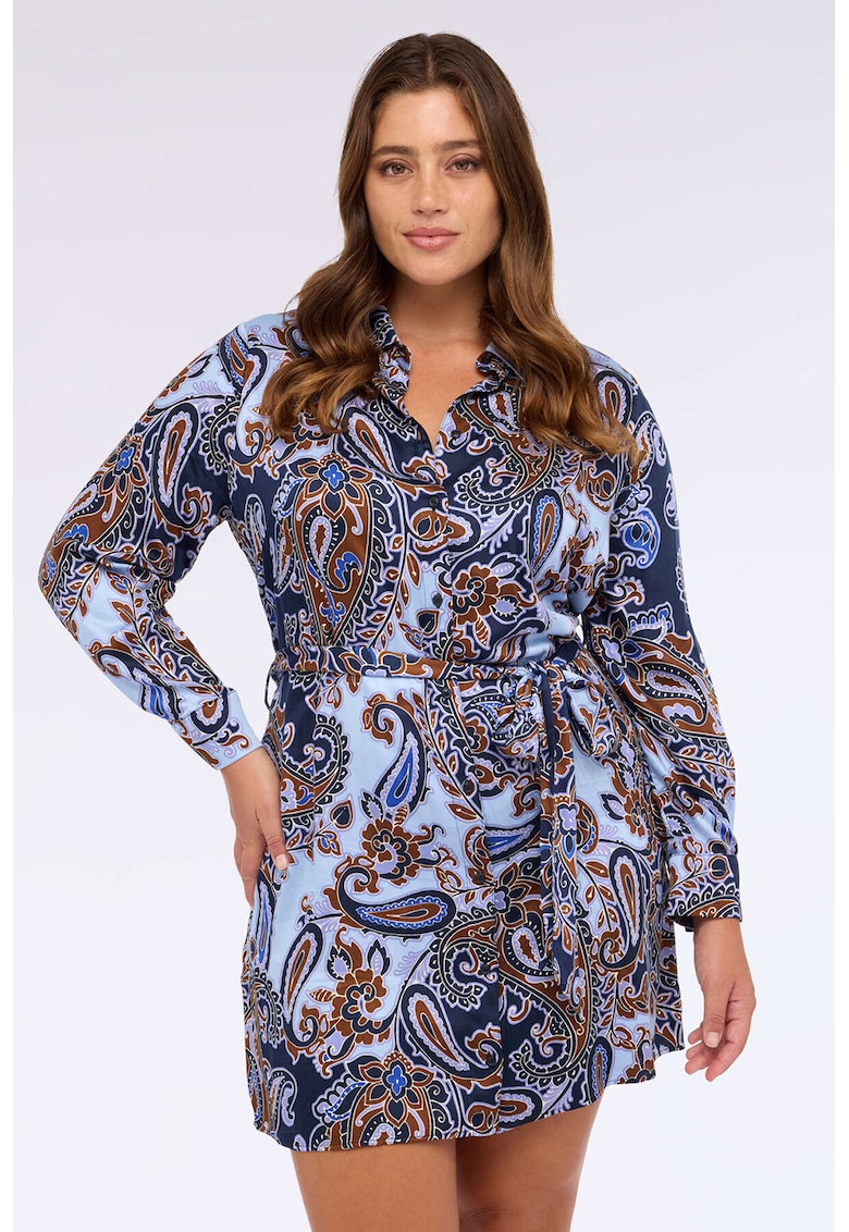 Rochie-camasa cu imprimeu paisley Rochie-camasa cu imprimeu paisley