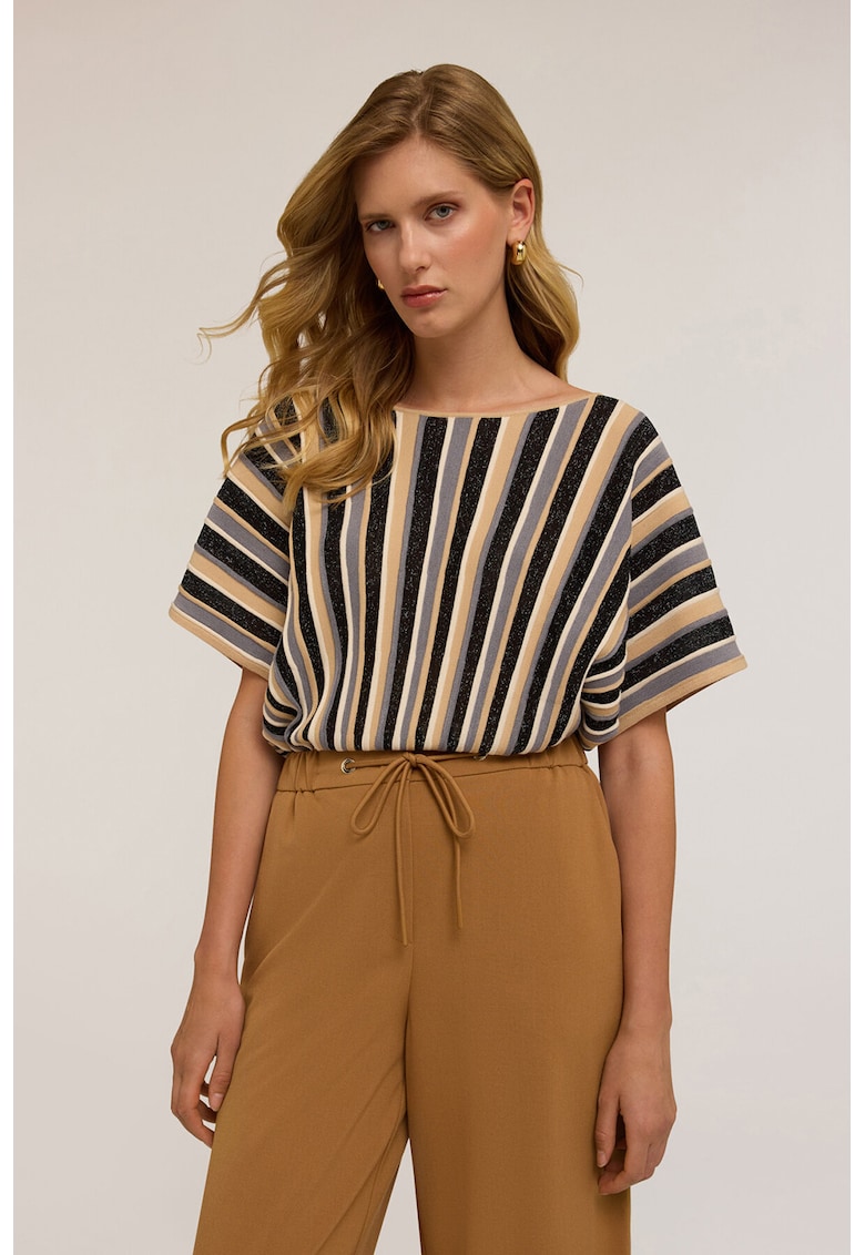 Pulover lejer cu dungi