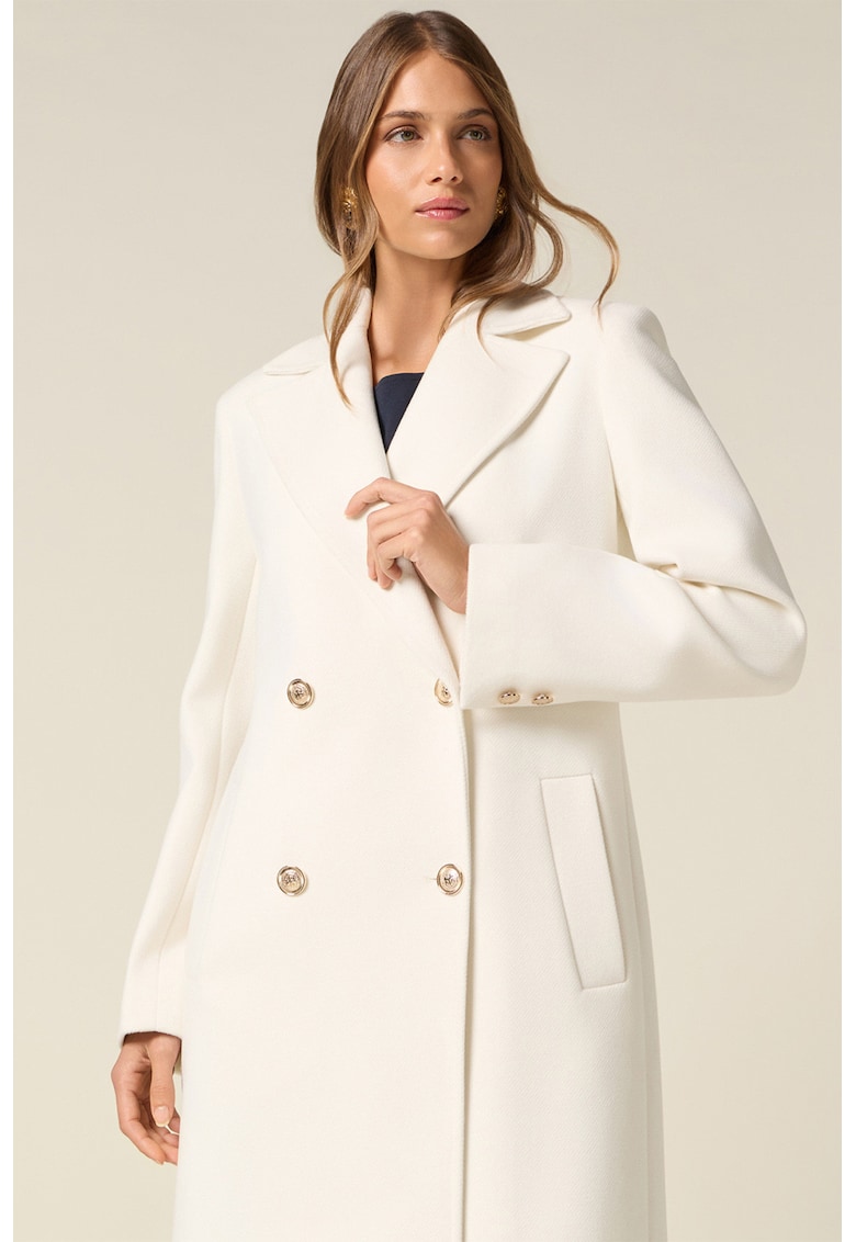 Palton lung cu doua randuri de nasturi