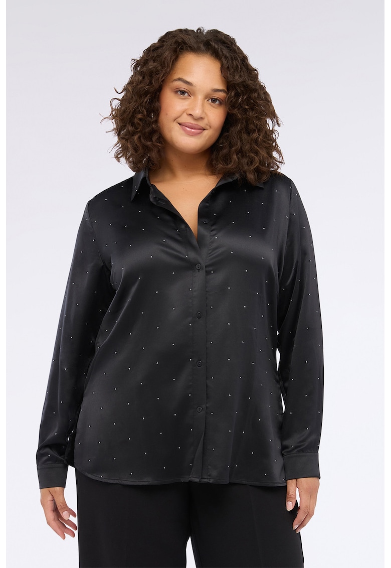 Camasa din satin cu strasuri