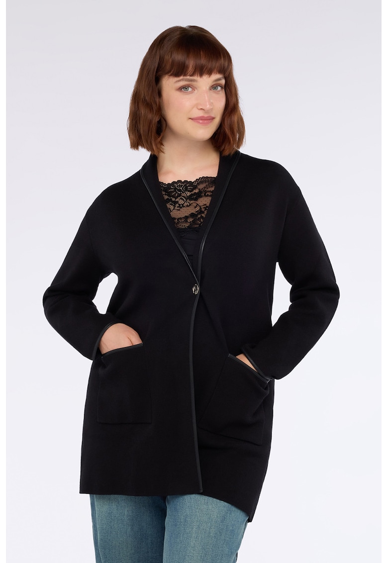 Palton cu buzunare laterale si fermoar