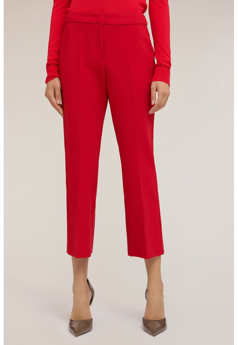 Pantaloni kick-flare cu talie inalta