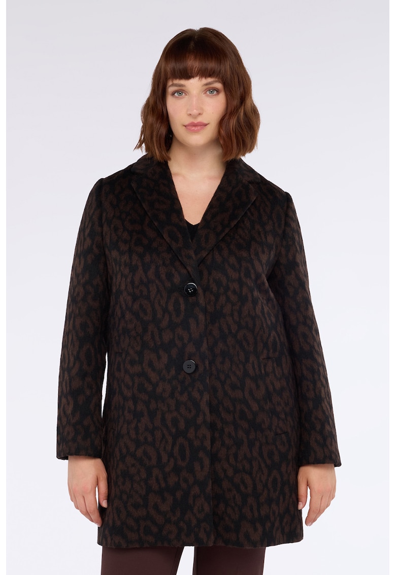 Haina din amestec de lana cu animal print