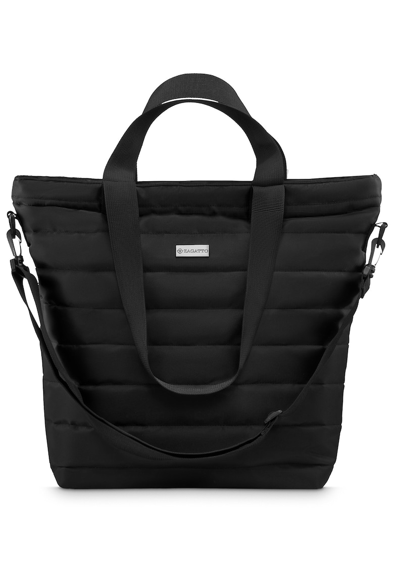 Geanta dama umar - Neagra - Shopper Matlasata - Dimensiuni 46x41x18 cm - ZG777