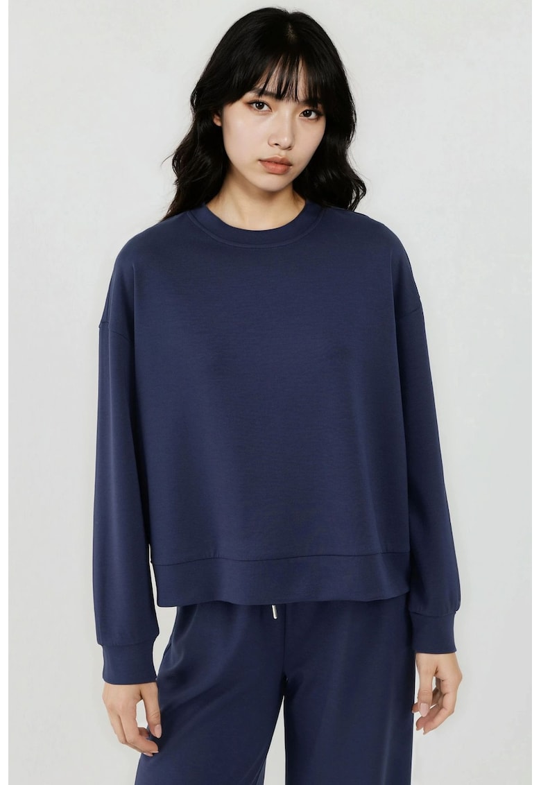 Hanorac Modal - bleumarin - croiala regulata - detalii texturate