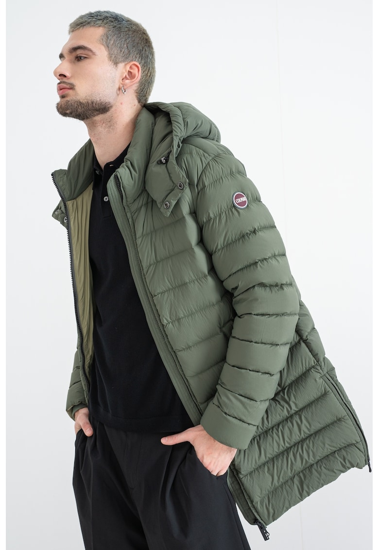 Geaca cu umplutura de puf si aspect matlasat - Kaki pal