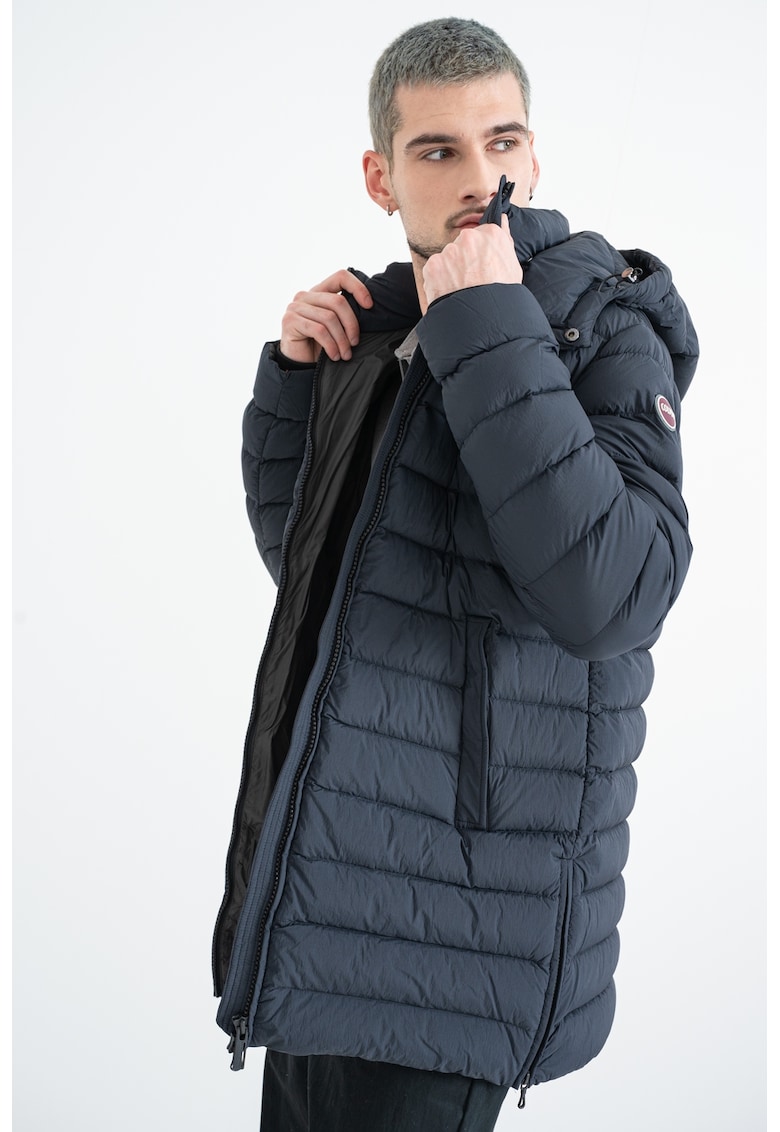 Geaca cu umplutura de puf si aspect matlasat - Negru