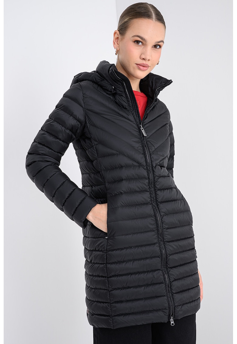 Geaca lunga cu umplutura de puf
