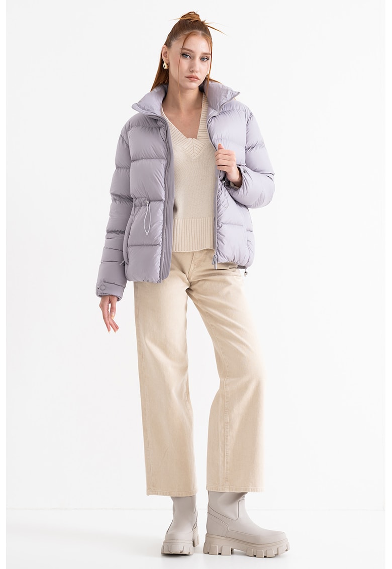 Geaca cu vatelina si guler inalt