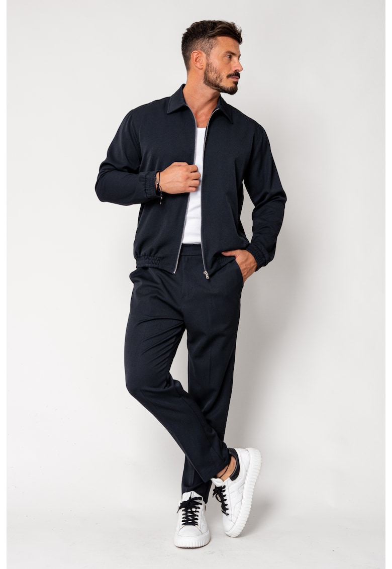 Set Caruso Jacheta cu fermoar si pantalon lung Navy New 18223