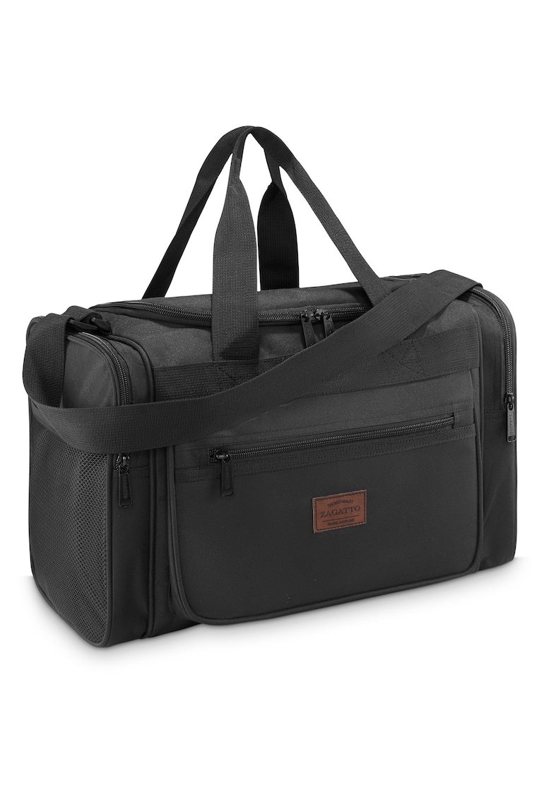 Geanta de voiaj pentru avion - ® - Negru - Unisex - Universala - Multifunctionala - Compatibila Wizz Air si RYANAIR - Fermoar dublu - Impermeabila - Curea de umar reglabila - Atasabila valiza - Usoara - Spatioasa - Nylon/Poliester - 40x20x25 cm - NERO -