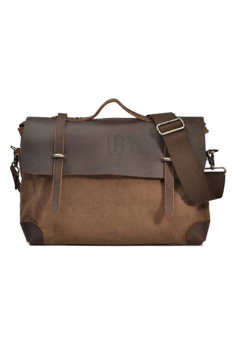Urban Bag Geanta messenger din piele London - Maro/Caramel