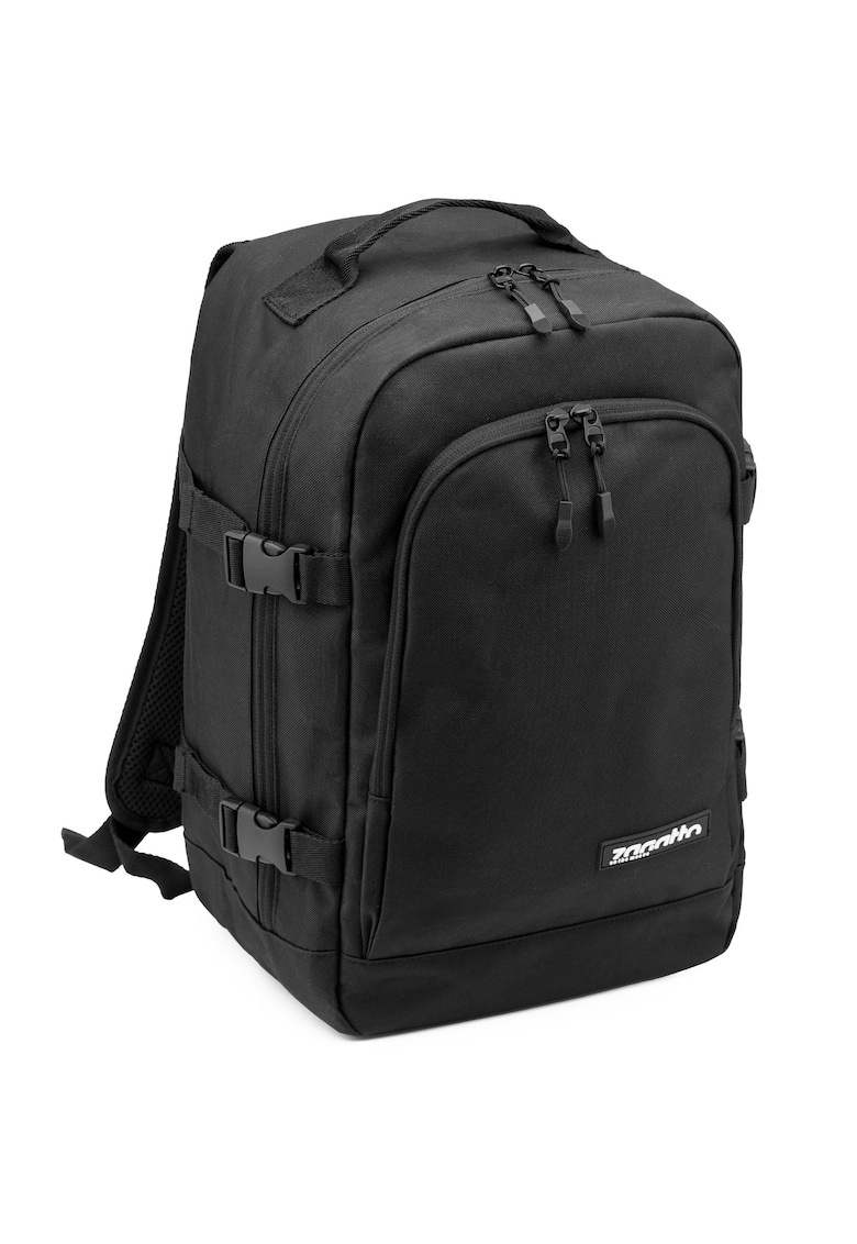 Rucsac voiaj - Negru - 40x20x25 cm - pentru avion - curele de compresie - atasabil la troler - 20L - ZG913