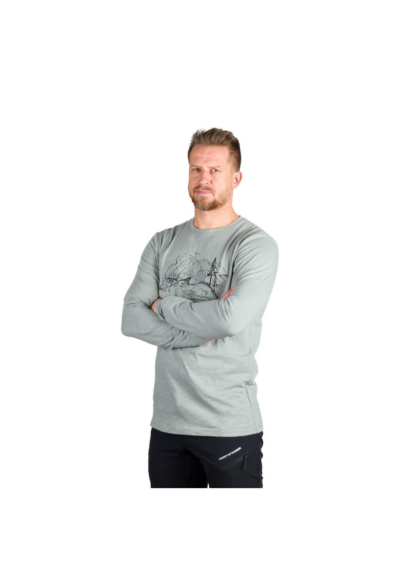 Tricou bumbac organic barbati Ember - Verde deschis