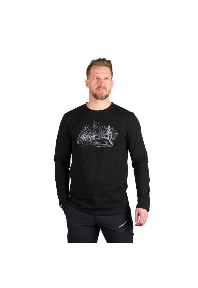 Tricou bumbac organic barbati Ember - Negru