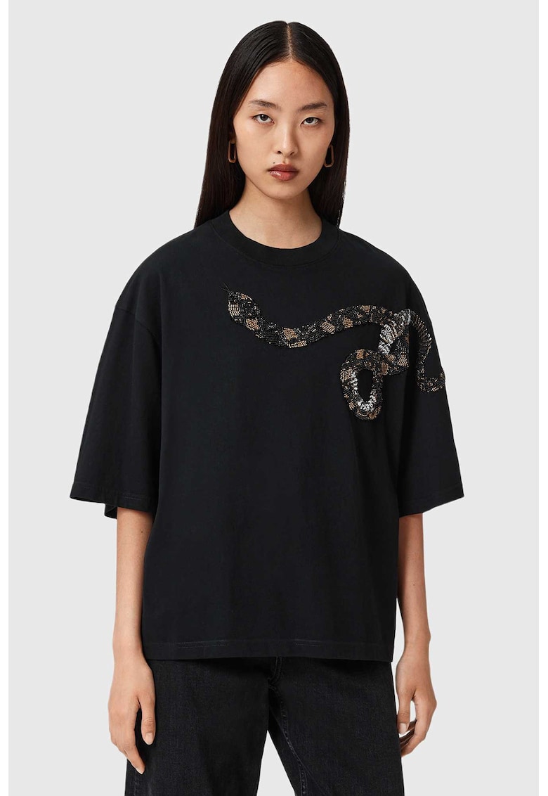 Tricou lejer cu strasuri