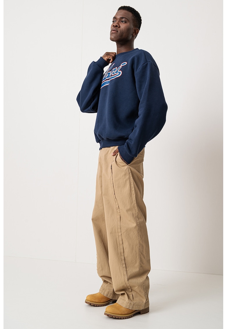 Bluza de trening cu decolteu la baza gatului cu logo Bluza de trening cu decolteu la baza gatului cu logo