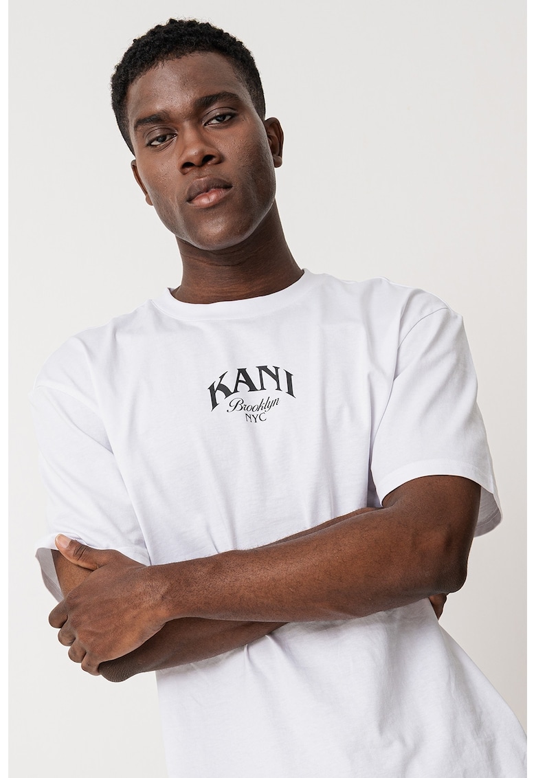 Tricou de bumbac cu logo si imprimeu grafic Kani Dice