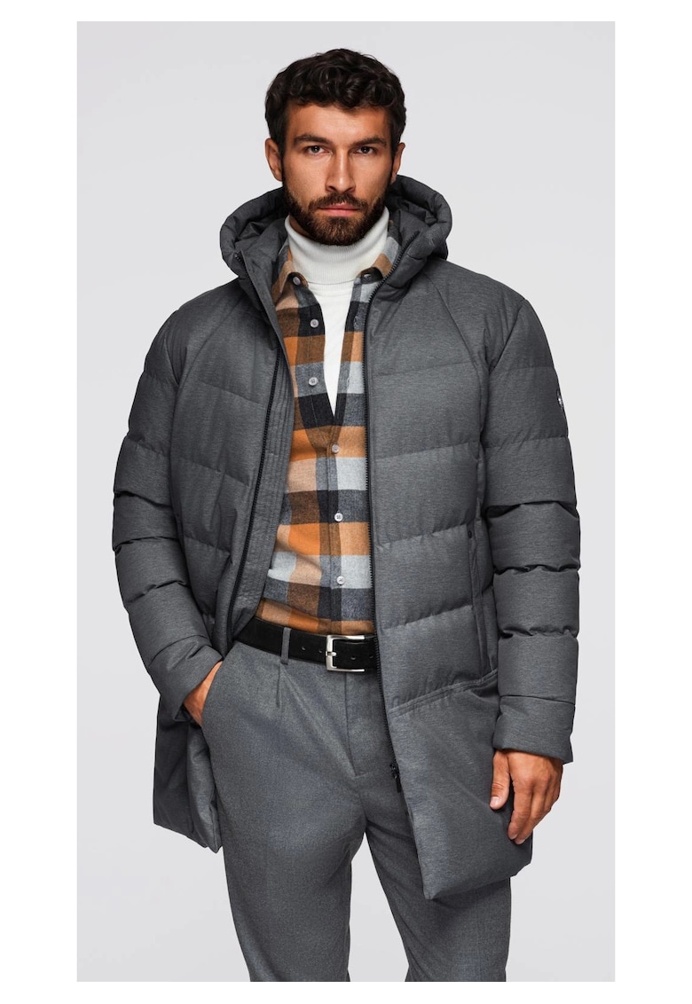 Geaca lunga matlasata cu gluga  OM-JALJ-0264