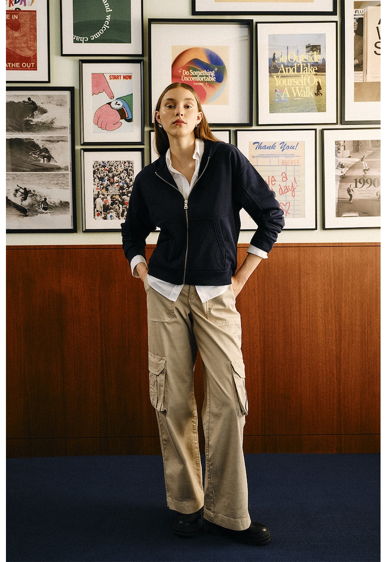 Pantaloni cargo relaxed-fit - Crem