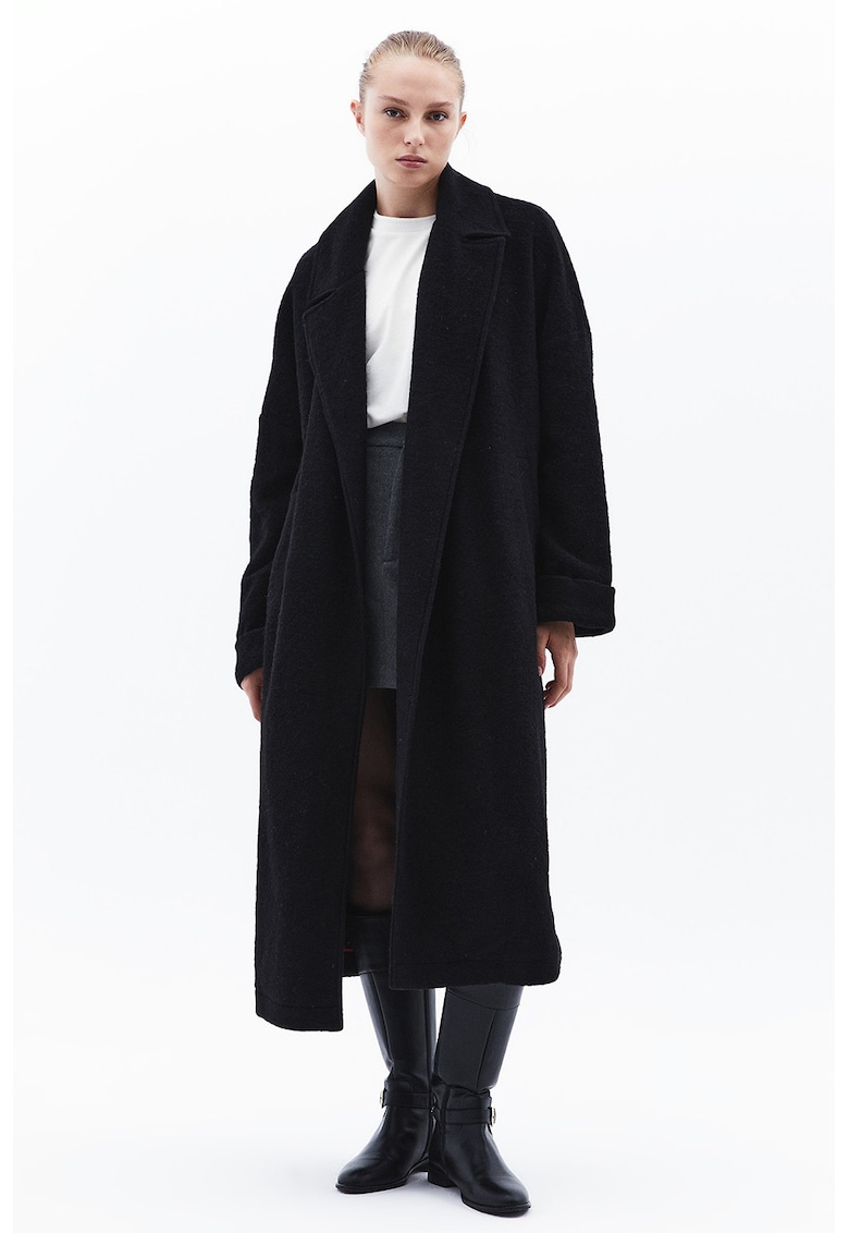 Haina petrecuta din amestec de lana - Negru -