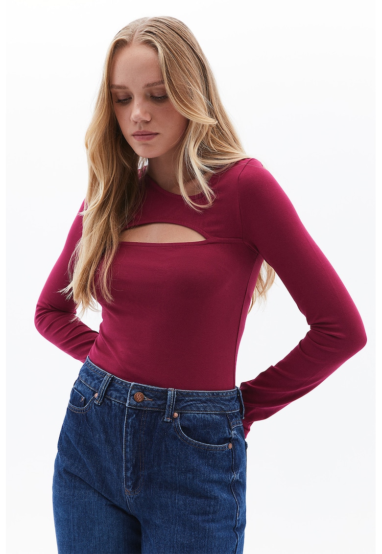 Bluza cu decupaje - Rosu -