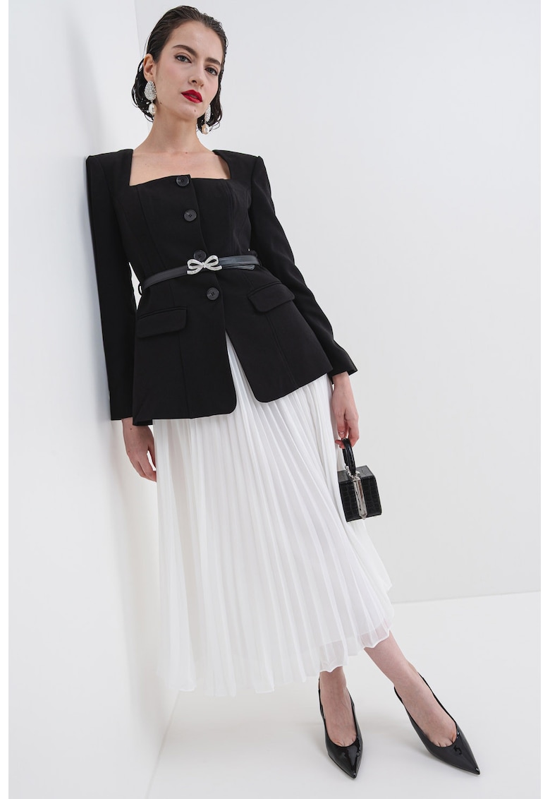 Rochie midi cu model 2in1 si curea