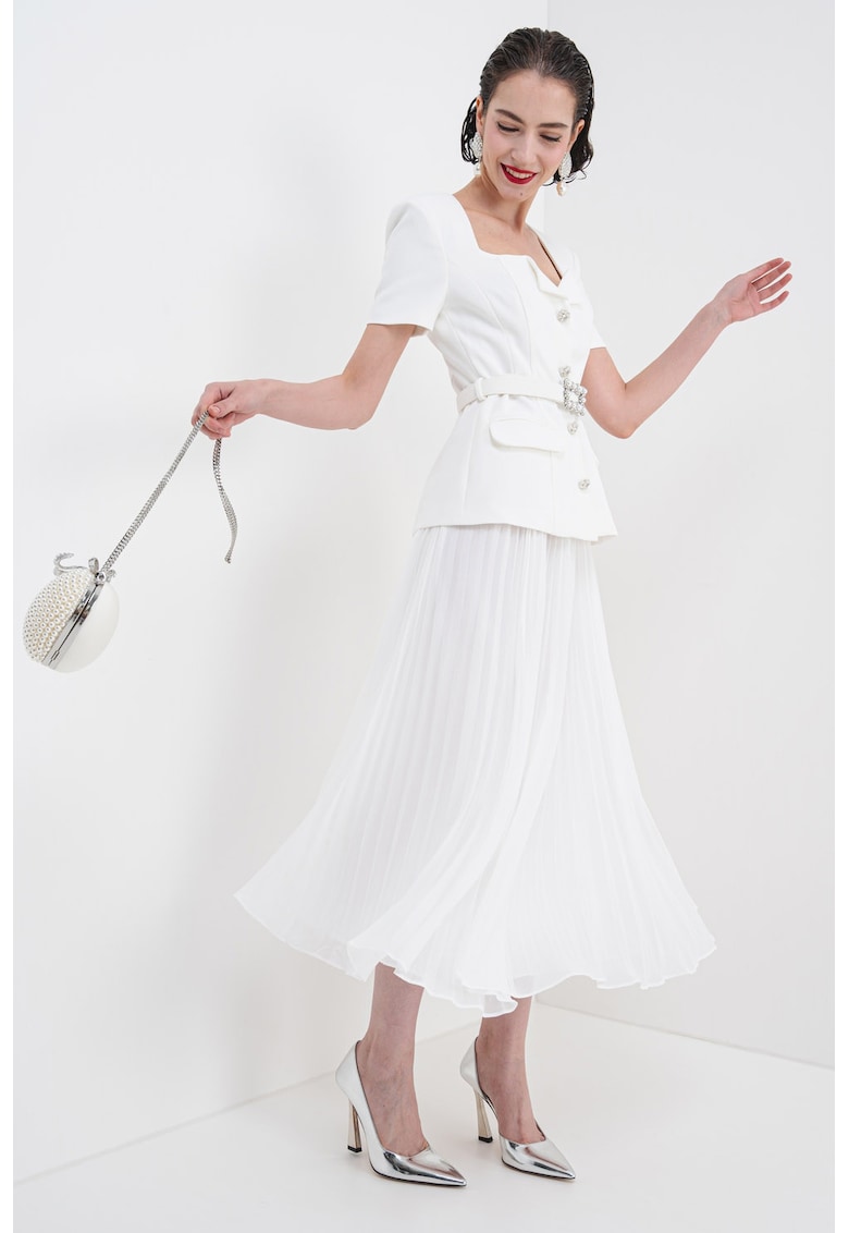 Rochie combi cu pliuri