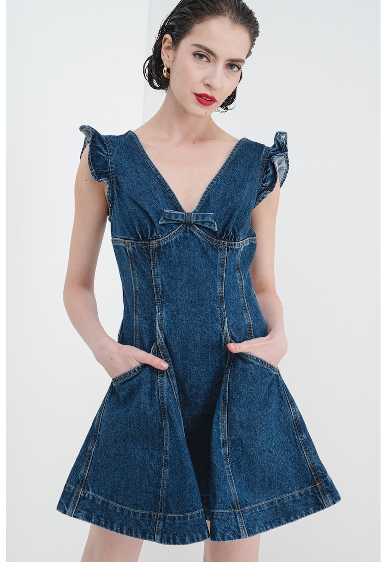 Rochie evazata de denim Rochie evazata de denim