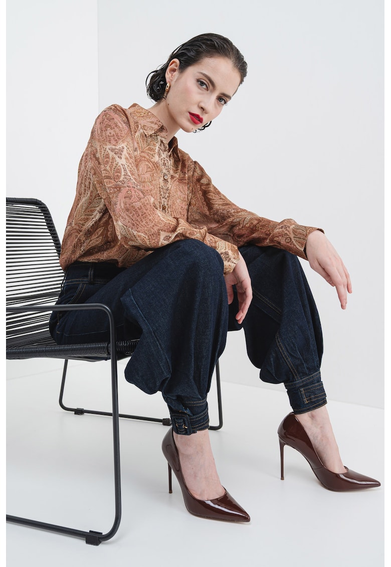 Camasa lejera de matase cu maneci lungi Camasa lejera de matase cu maneci lungi