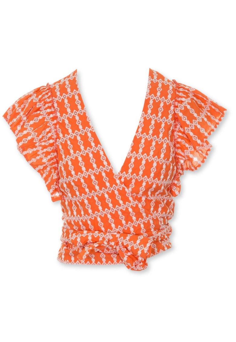 Bluza petrecuta cu maneci tip fluture -