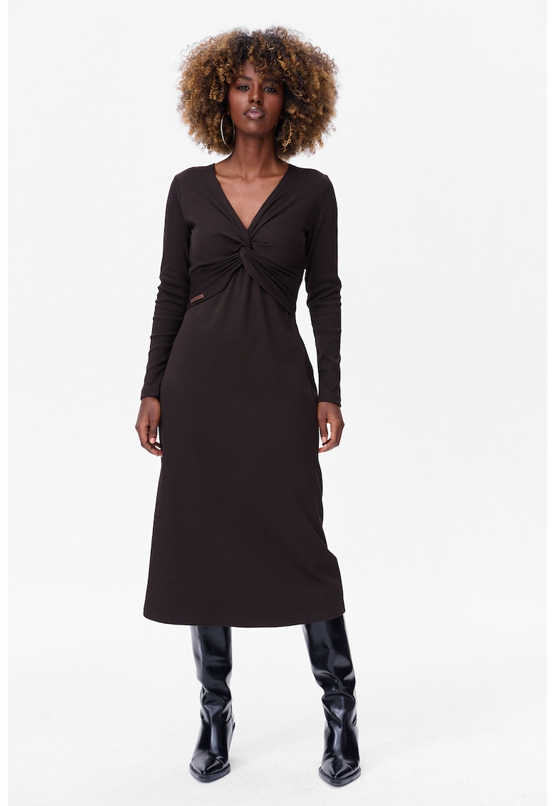 Rochie midi cu detaliu incrucisat Bomi