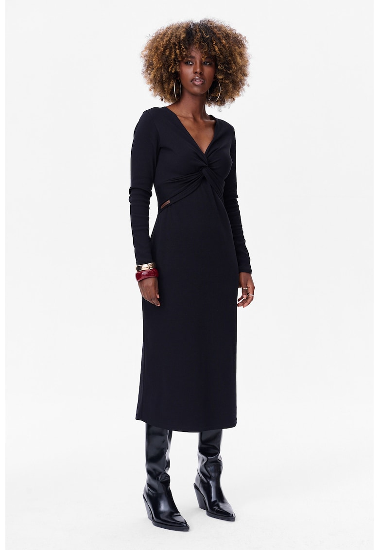 Rochie midi cu detaliu incrucisat Bomi