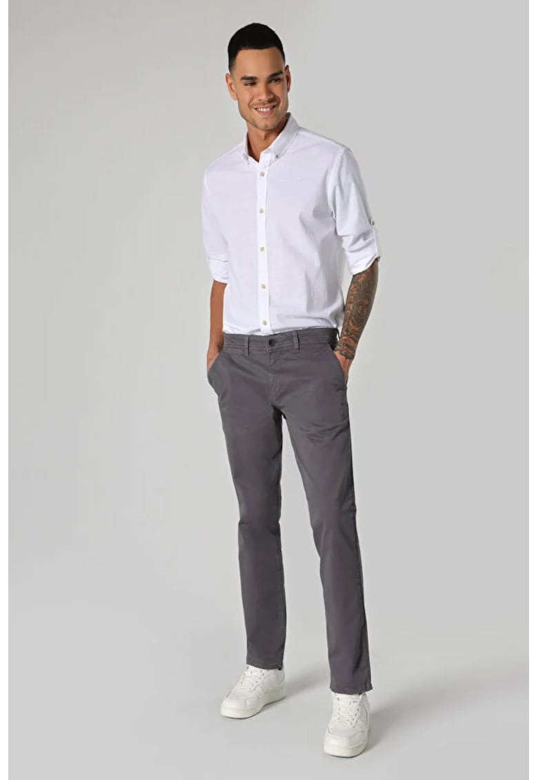 Pantaloni barbati Regular Fit - bumbac - gri
