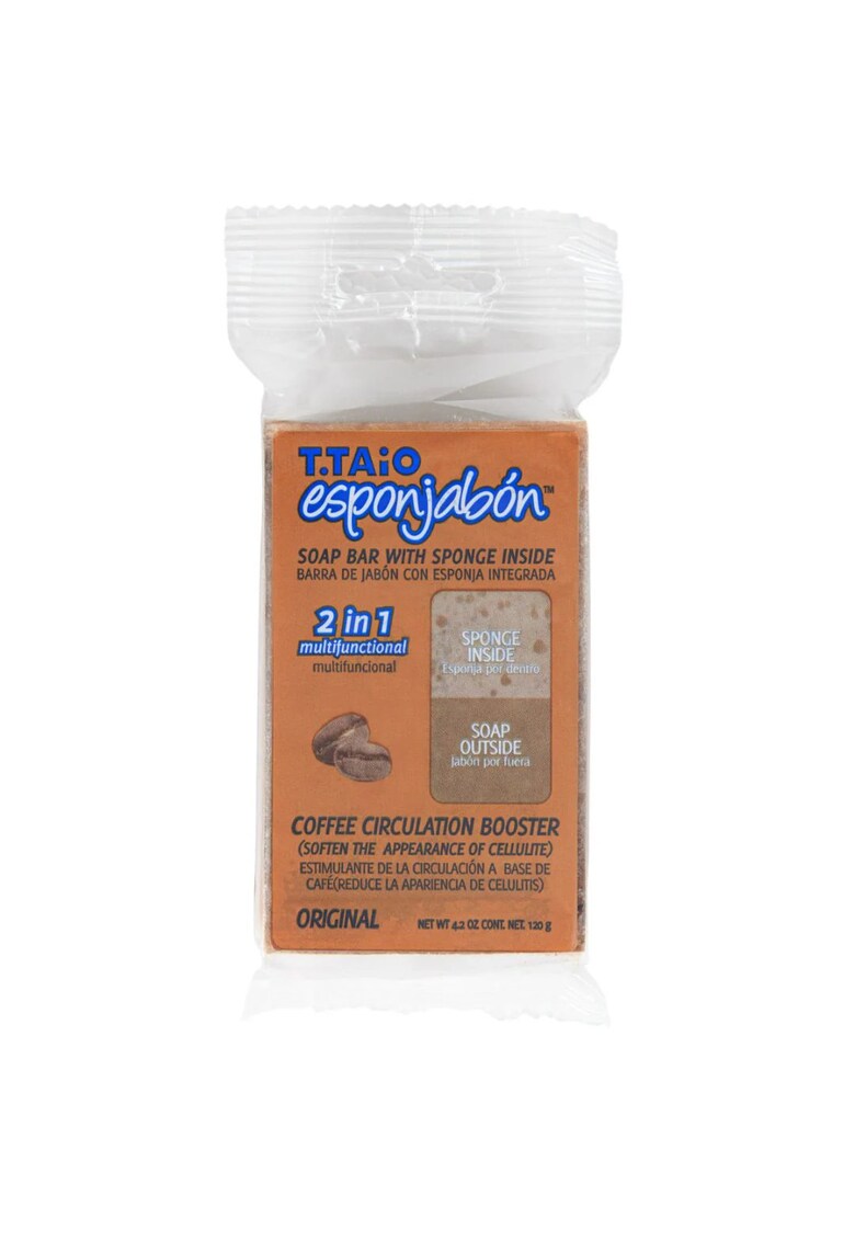 Burete de baie cu sapun 2 in 1 - cu pudra de cafea - 120 gr - unisex