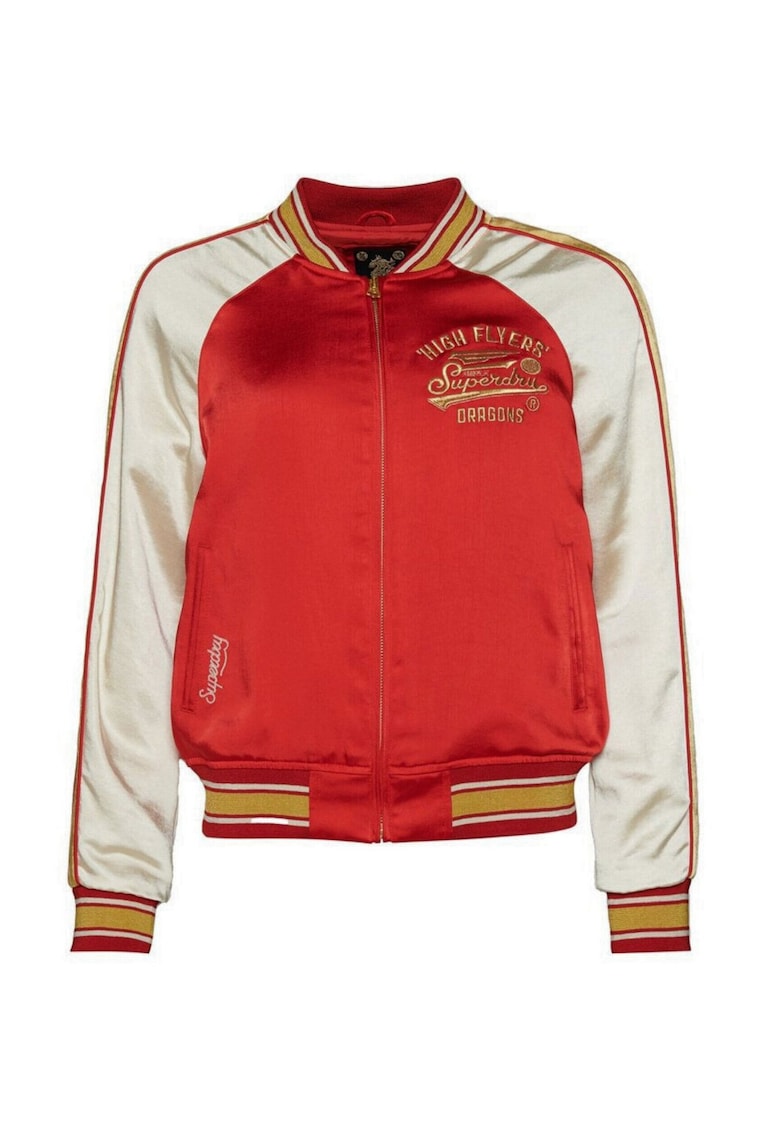 Jacheta bomber cu maneci contrastante