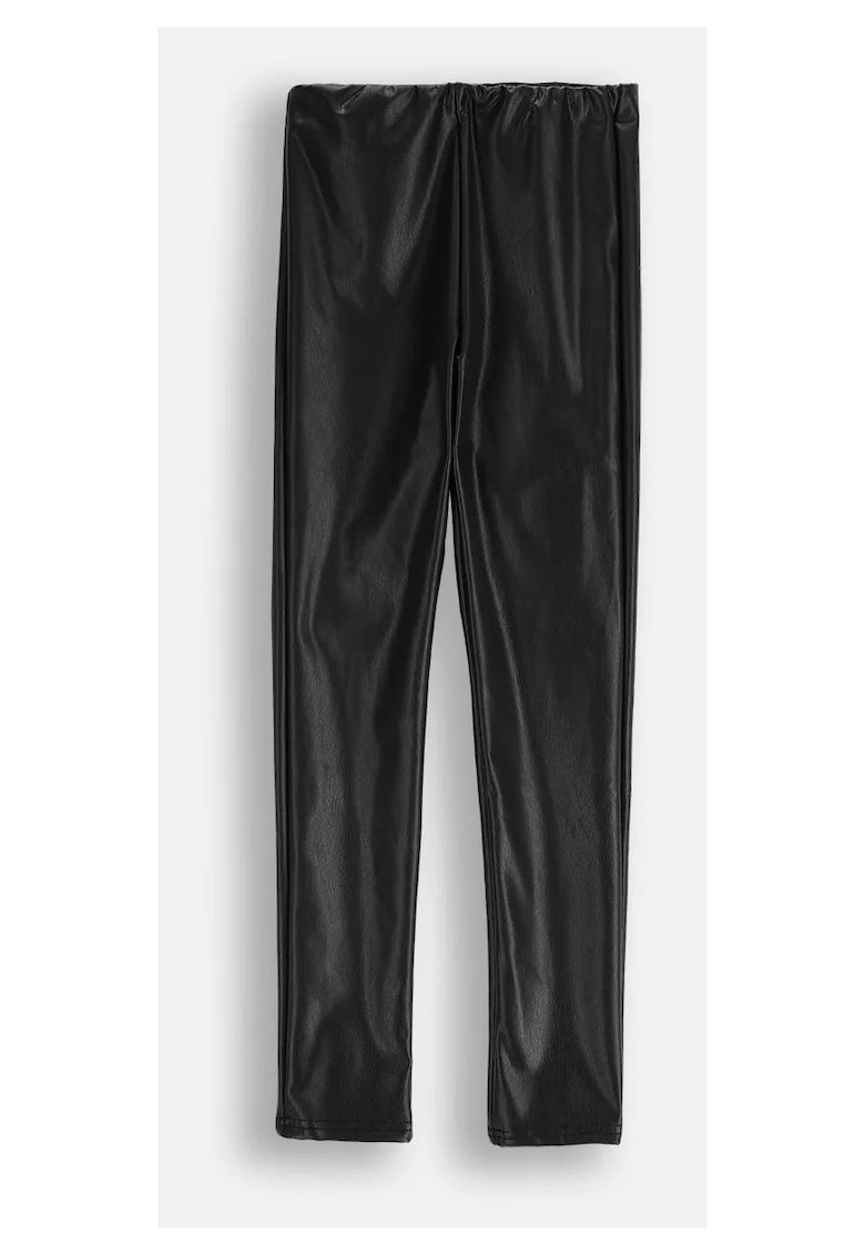 Colanti copii - negri - imitatie de piele - lungi - pentru fete