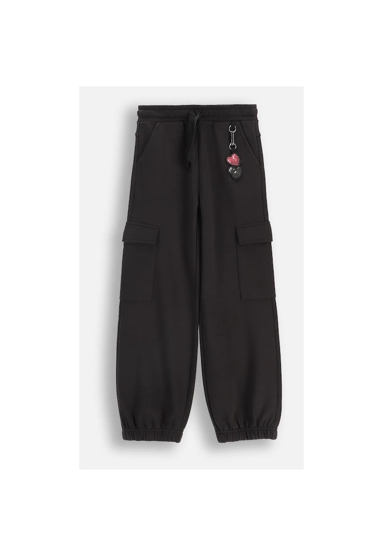 Pantaloni sport cu buzunare aplicate