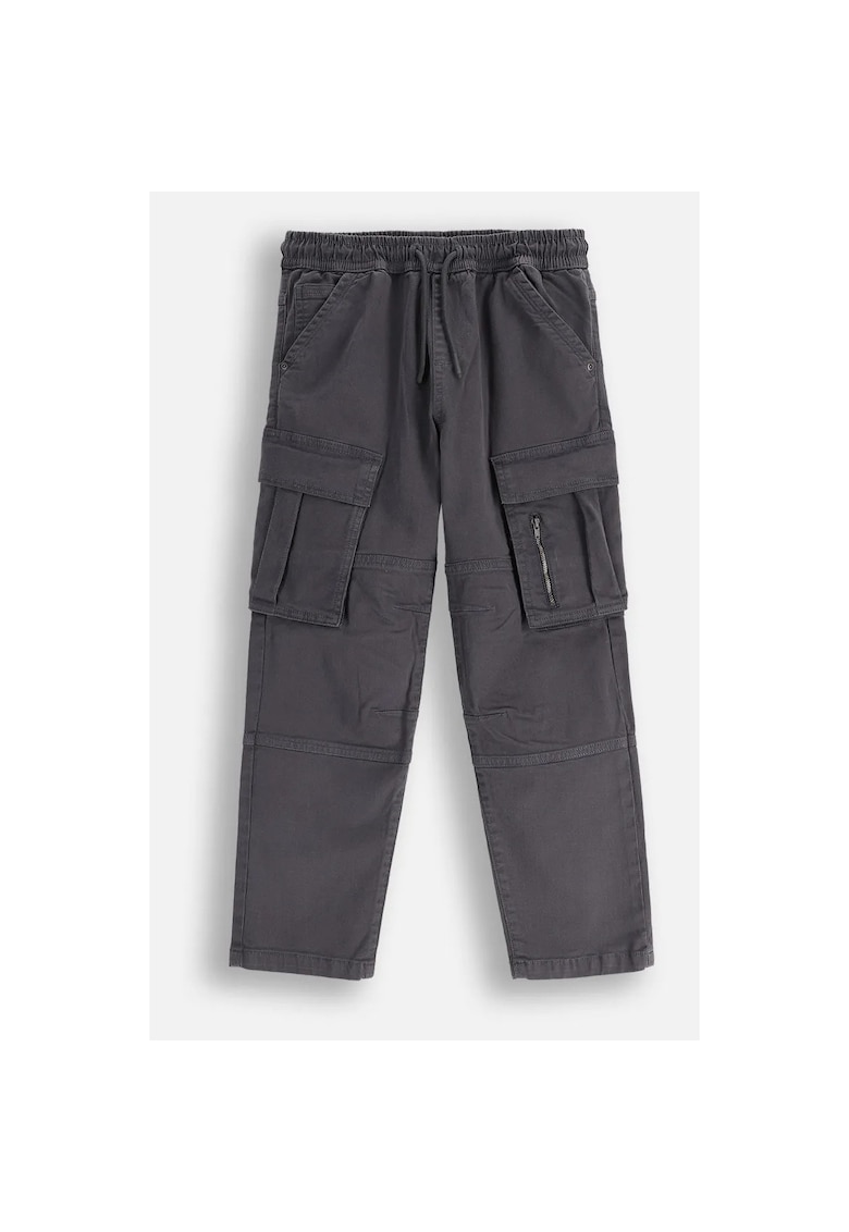 Pantaloni bumbac pentru copii - Gri grafit