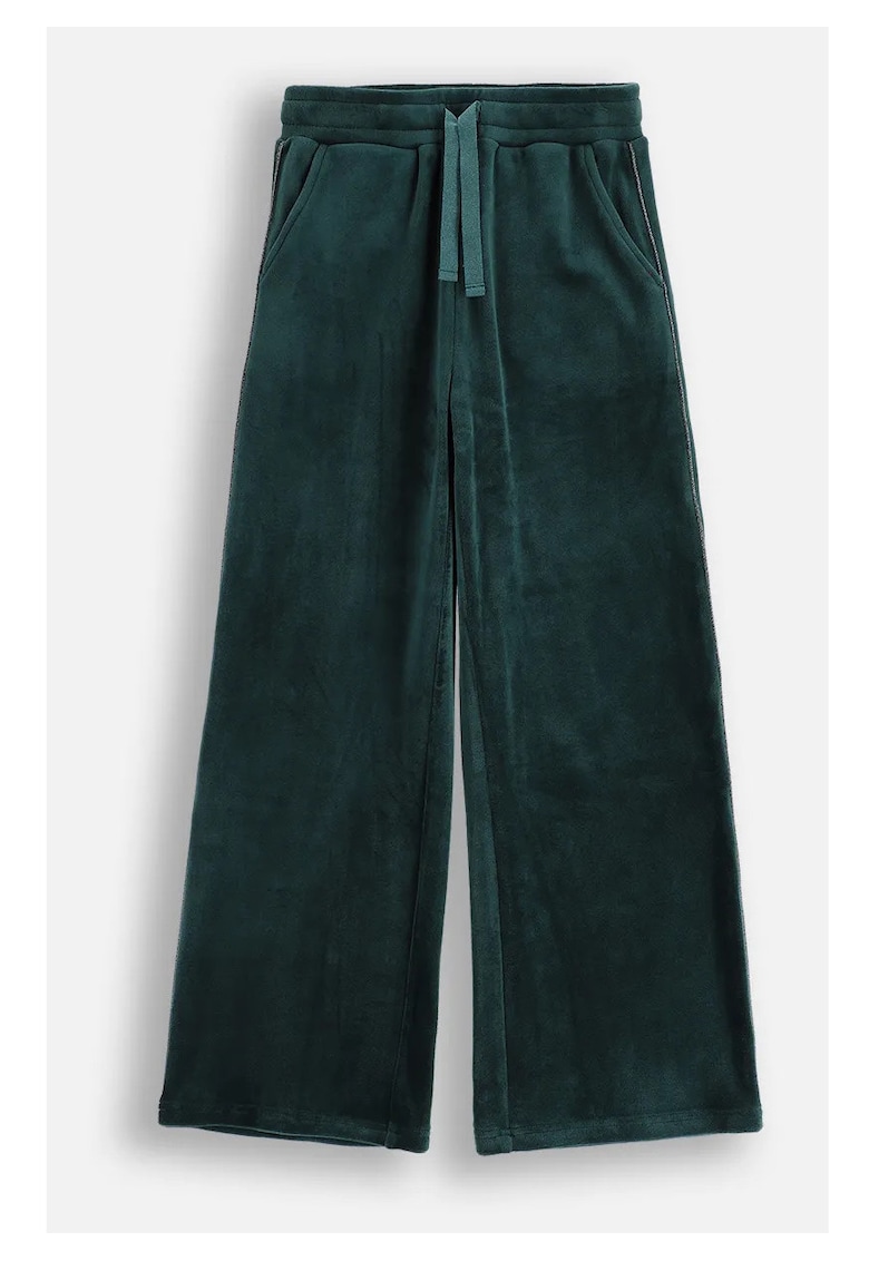Pantaloni sport catifelati cu croiala ampla