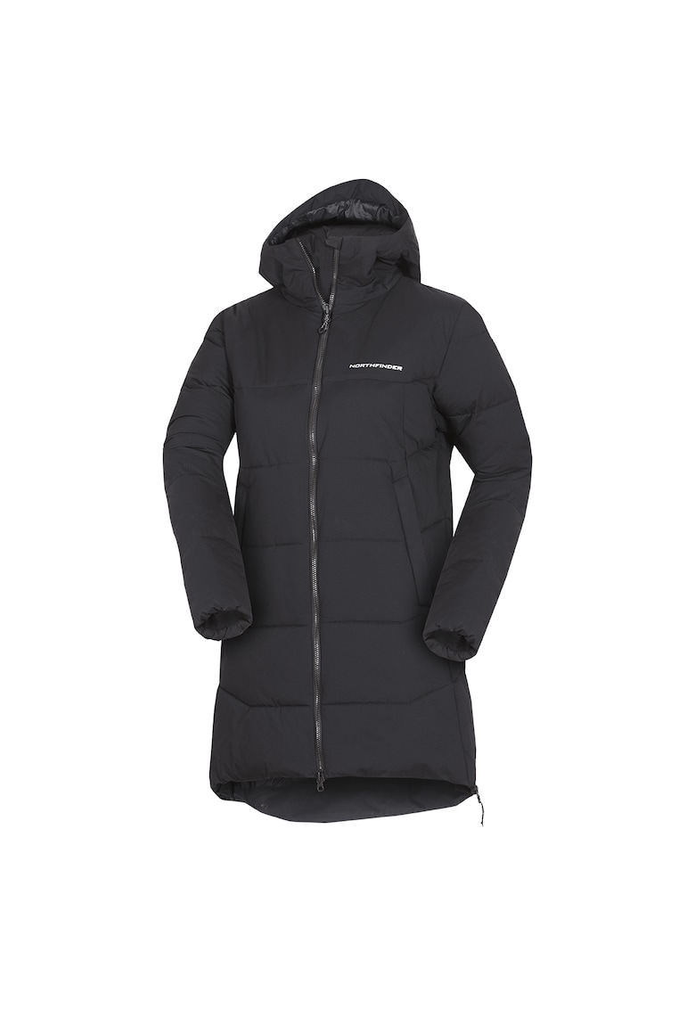 Geaca cu slituri laterale cu fermoar pentru drumetii Rhiannon - Negru