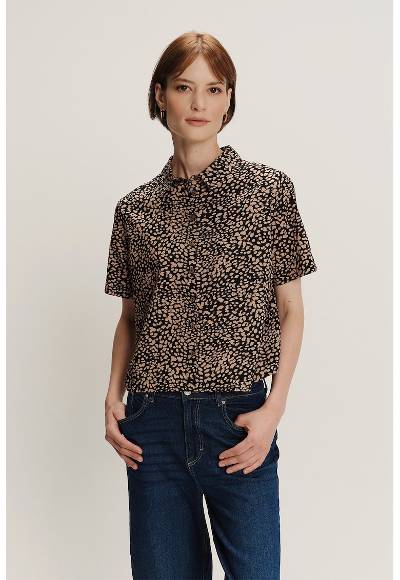 Camasa cu imprimeu si maneci scurte