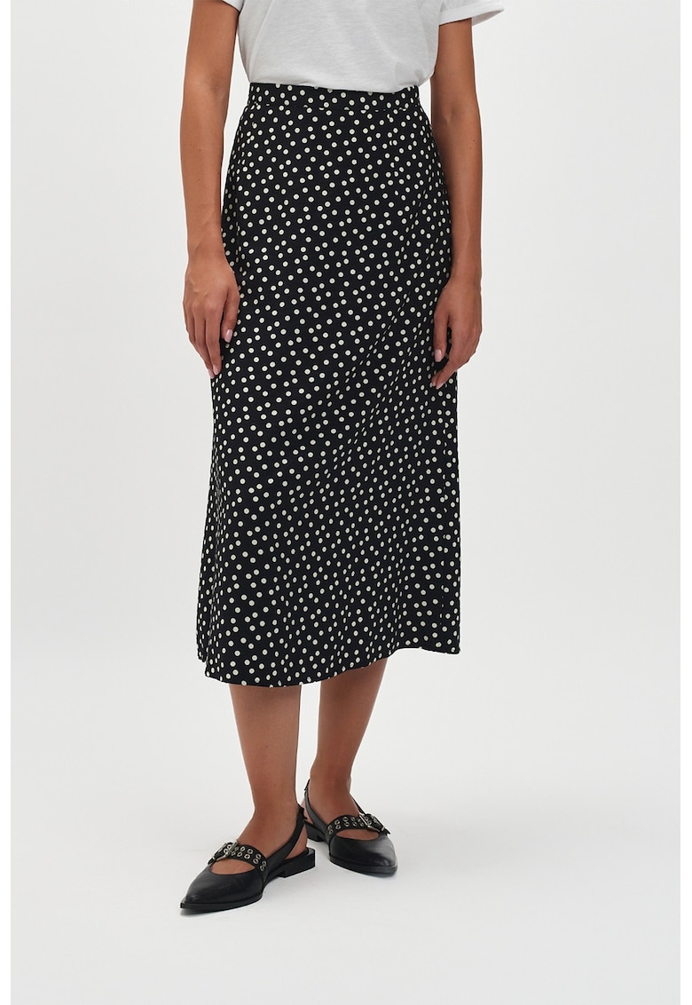 Fusta cambrata cu talie inalta