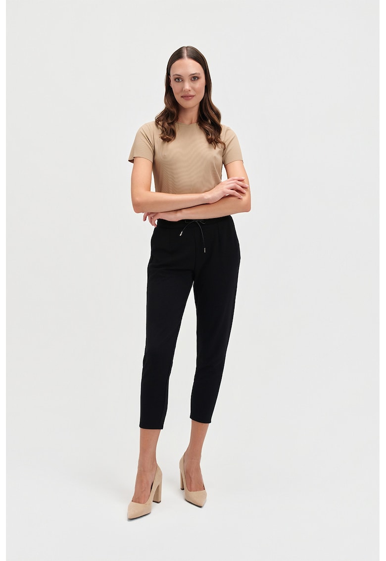 Pantaloni crop cu snur